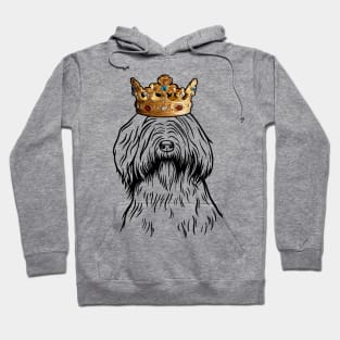 Briard Dog King Queen Wearing Crown Hoodie